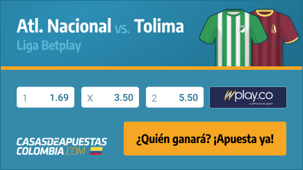 Apuestas Pronósticos Atlético Nacional vs. Tolima - Liga Betplay 03/02/22