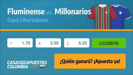 Apuestas Pronósticos Fluminense vs. Millonarios - Copa Libertadores 01/03/22