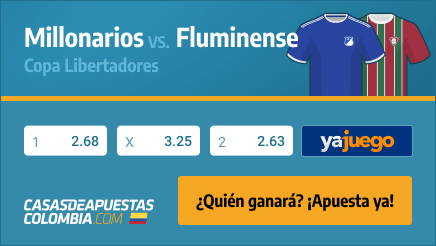 Apuestas Pronósticos Millonarios vs. Fluminense - Copa Libertadores 22/02/22