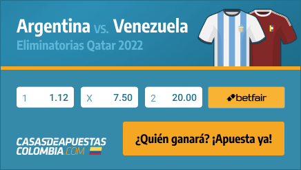 Apuestas Pronósticos Argentina vs. Venezuela - Elim. Mundial 2022 25/03/22