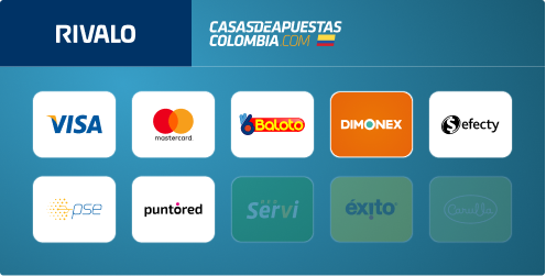 Métodos de pago y retiro en Rivalo en casasdeapuestas-colombia.com