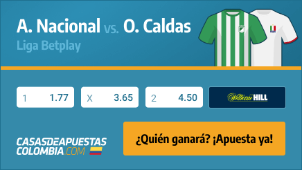 Apuestas Atlético Nacional vs. Once Caldas - Liga Betplay 24/04/22 en casasdeapuestas-colombia.com