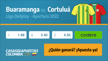 Apuestas Bucaramanga vs. Cortuluá en la Liga Betplay 12/04/22 en casasdeapuestas-colombia.com