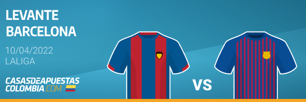 Pronósticos Levante vs. Barcelona - LaLiga 10/04/22 en casasdeapuestas-colombia.com