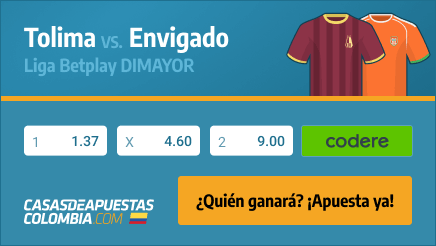 Apuestas Pronósticos Tolima vs. Envigado - Liga Betplay 16/06/22