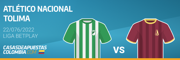 Atletico Nacional vs Tolima en la Liga Betplay