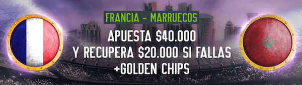 Francia vs. Marruecos - Con Codere Colombia si apuestas $40.000 y fallas recuperas $20.000