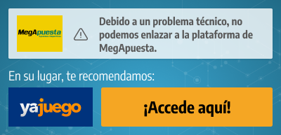 MegApuestas no disponible - Accede a Yajuego