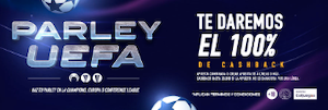 Wplay Colombia te ofrece 100% Cashback en tu Parley de las competiciones de la UEFA