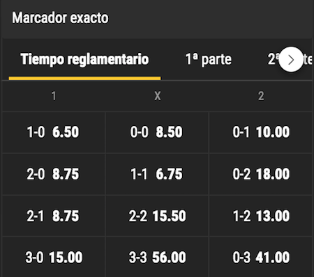 resultado exacto barcelona vs atletico de madrid en bwin