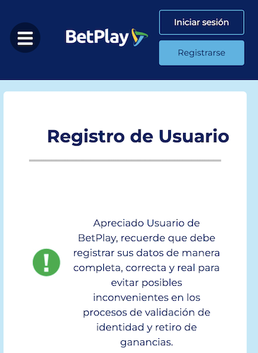 como registrarse en betplay