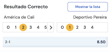 resultado exacto america de cali vs deportivo pereira