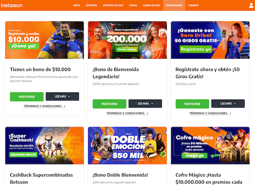 bonos betsson