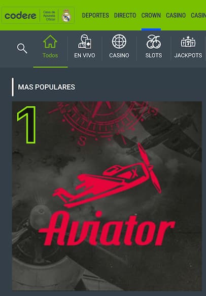 jugar aviator en codere