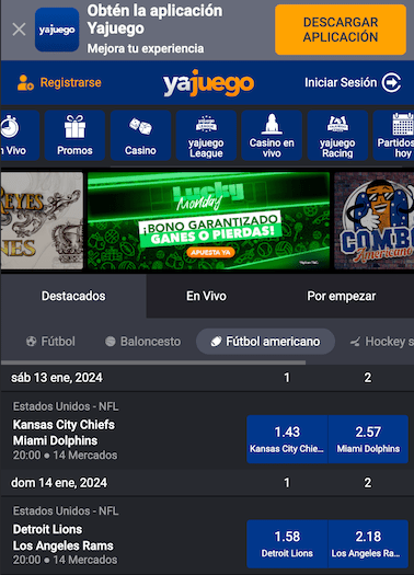 apuesta en yajuego en la super bowl