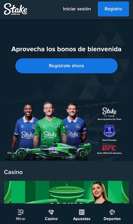 registrarse en stake desde celular