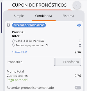 psg vs inter: pronostico y apuestas